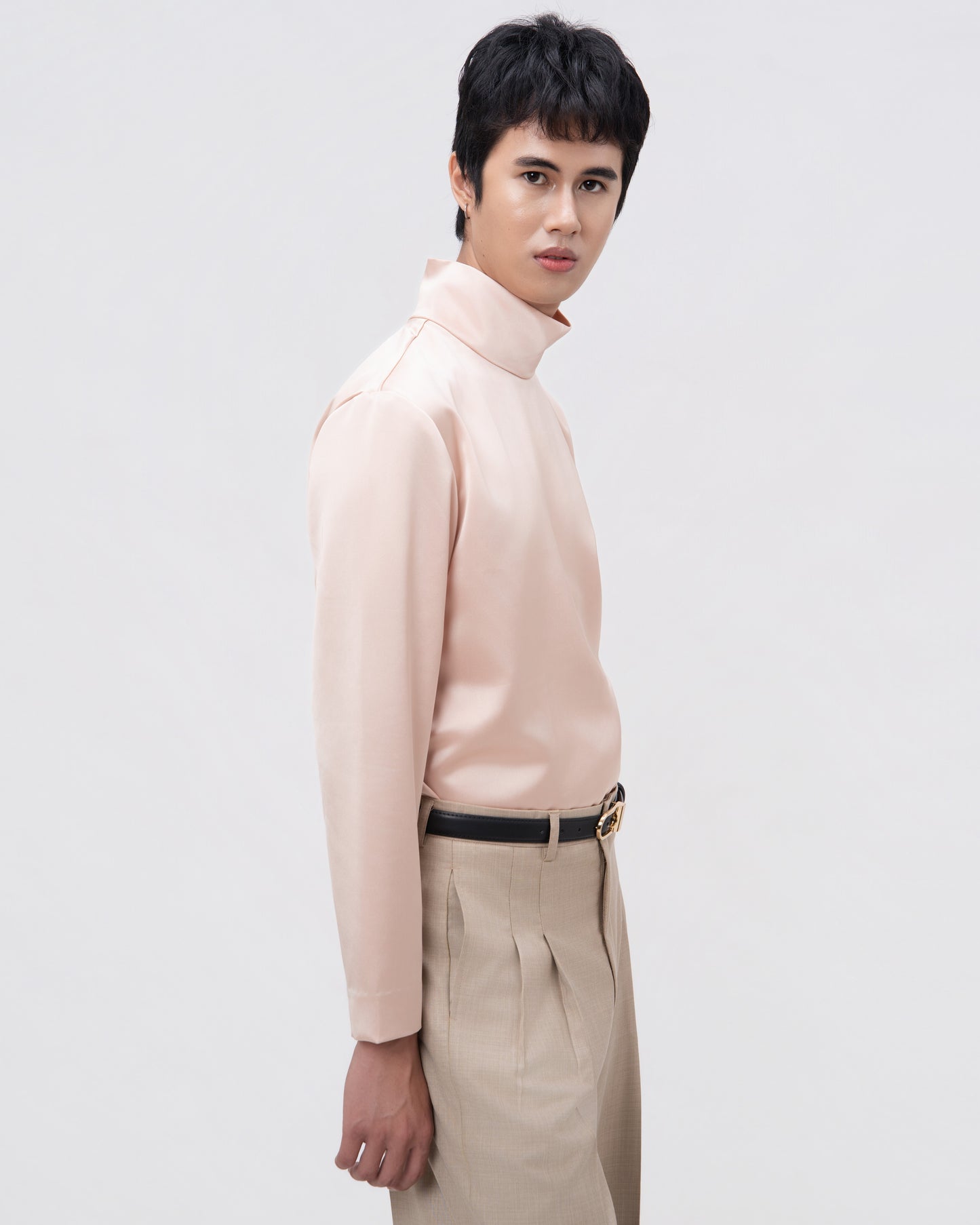 High Neck Satin Top - Hartono Gan