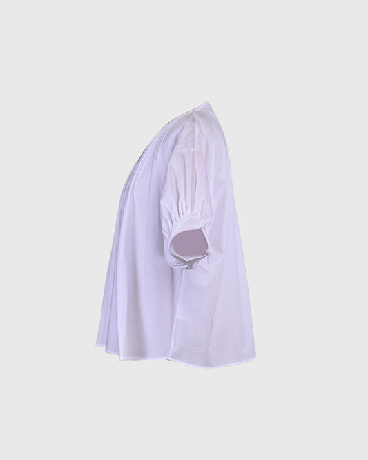 LW V-Neck A-line Top LWT-02 Poplin