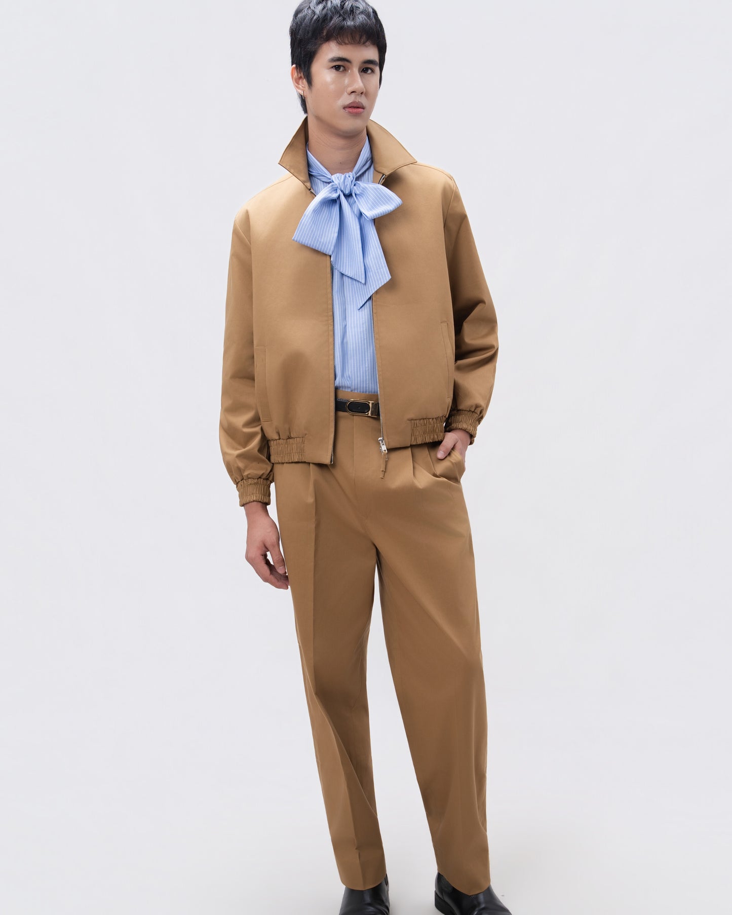 Khaki Cotton Jacket - Hartono Gan