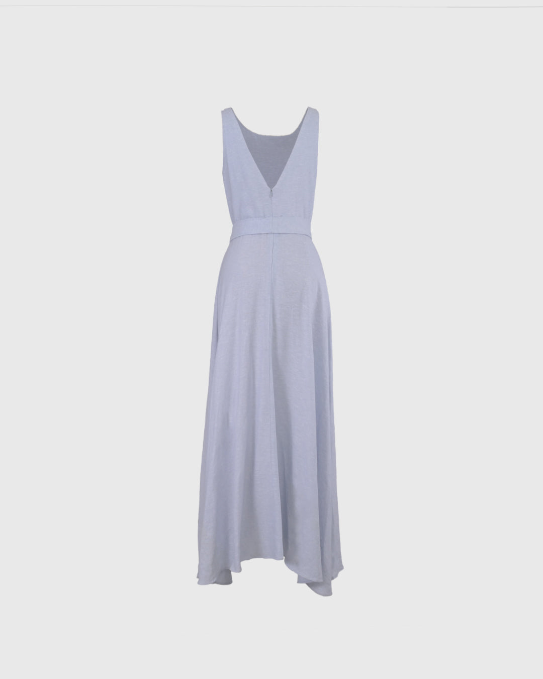 Midi Dress | LRI2025 Fit and Flare LWD-01 | Linen | Blue | Lakon Indonesia