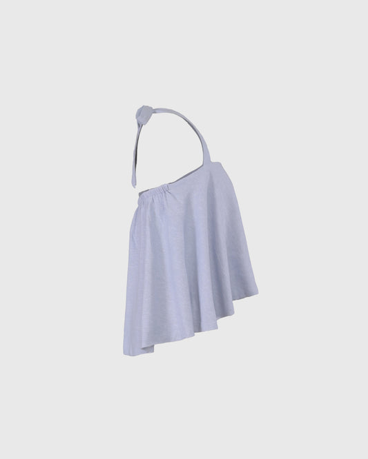Atasan Tanpa Lengan | LRI2025 Stapless Flowy Top LWT-03 | Linen | Blue | Lakon Indonesia