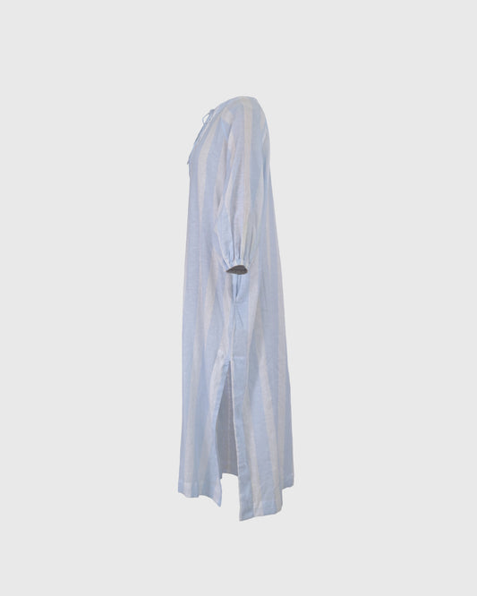Dress Lengan Panjang | LR Keyhole Neckline Dress LR-03 | Striped | Lakon Indonesia