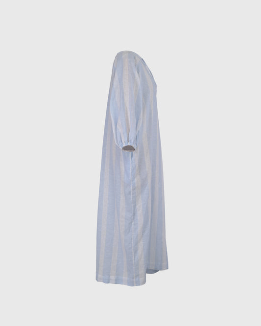 Dress Lengan Panjang | LR Keyhole Neckline Dress LR-03 | Striped | Lakon Indonesia