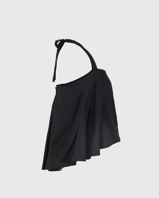Atasan Tanpa Lengan | LRI2025 Stapless Flowy Top LWT-03 | Linen | Black | Lakon Indonesia