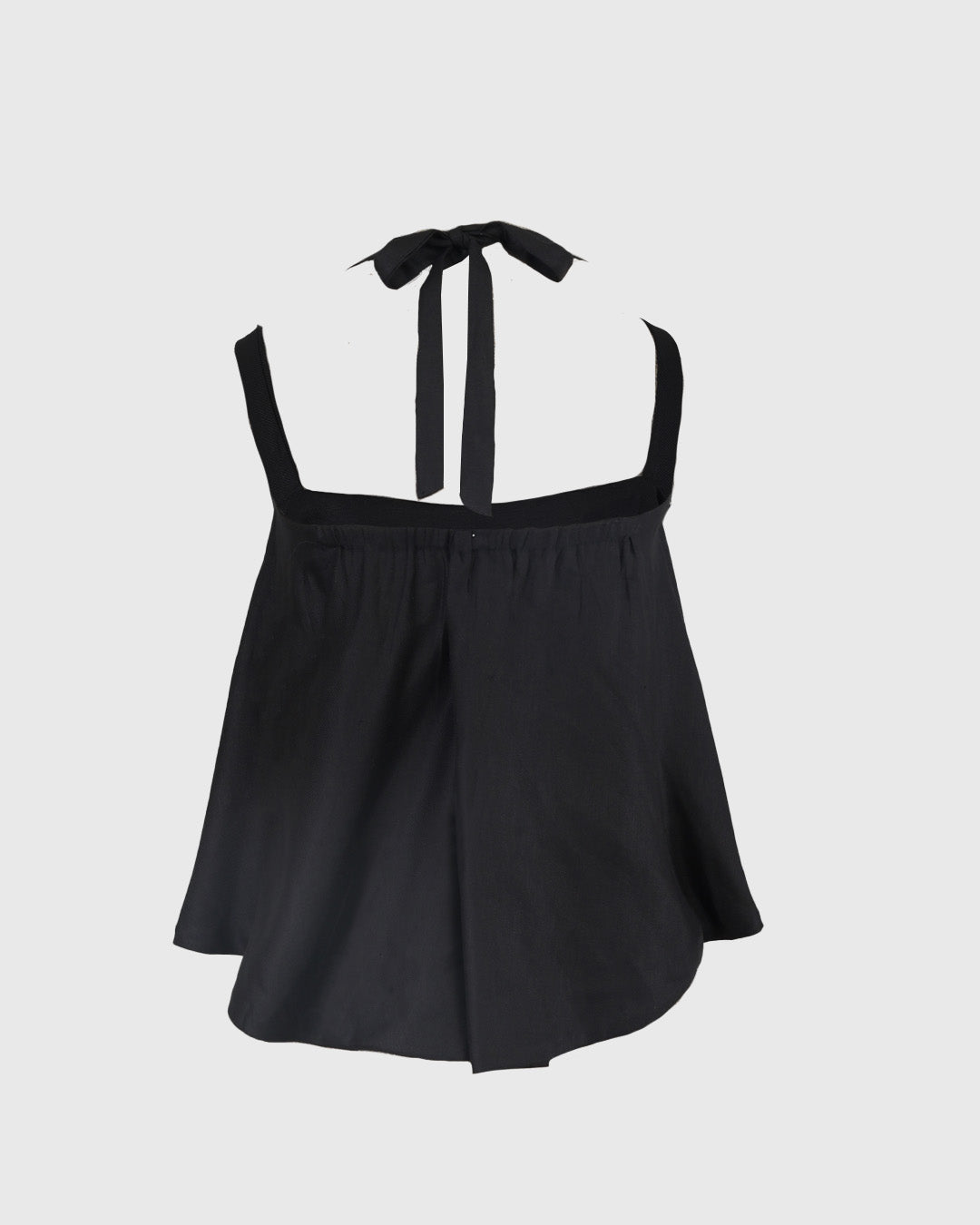 Atasan Tanpa Lengan | LRI2025 Stapless Flowy Top LWT-03 | Linen | Black | Lakon Indonesia