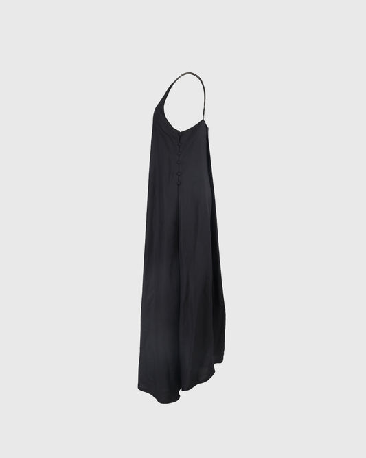 Dress Tanpa Lengan | LRI2025 Camisole Dress LWD-03 | Linen | Black | Lakon Indonesia