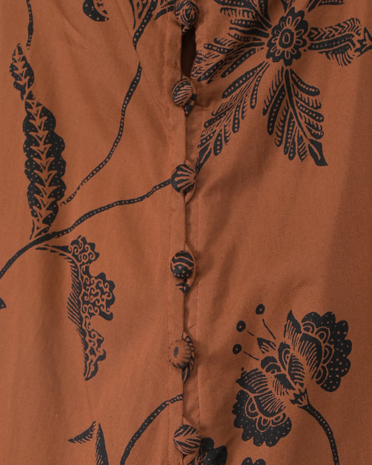 Dress Tanpa Lengan | LRI2025 Camisole Dress LWD-03 | Katun Satin | Batik Sogan | Lakon Indonesia