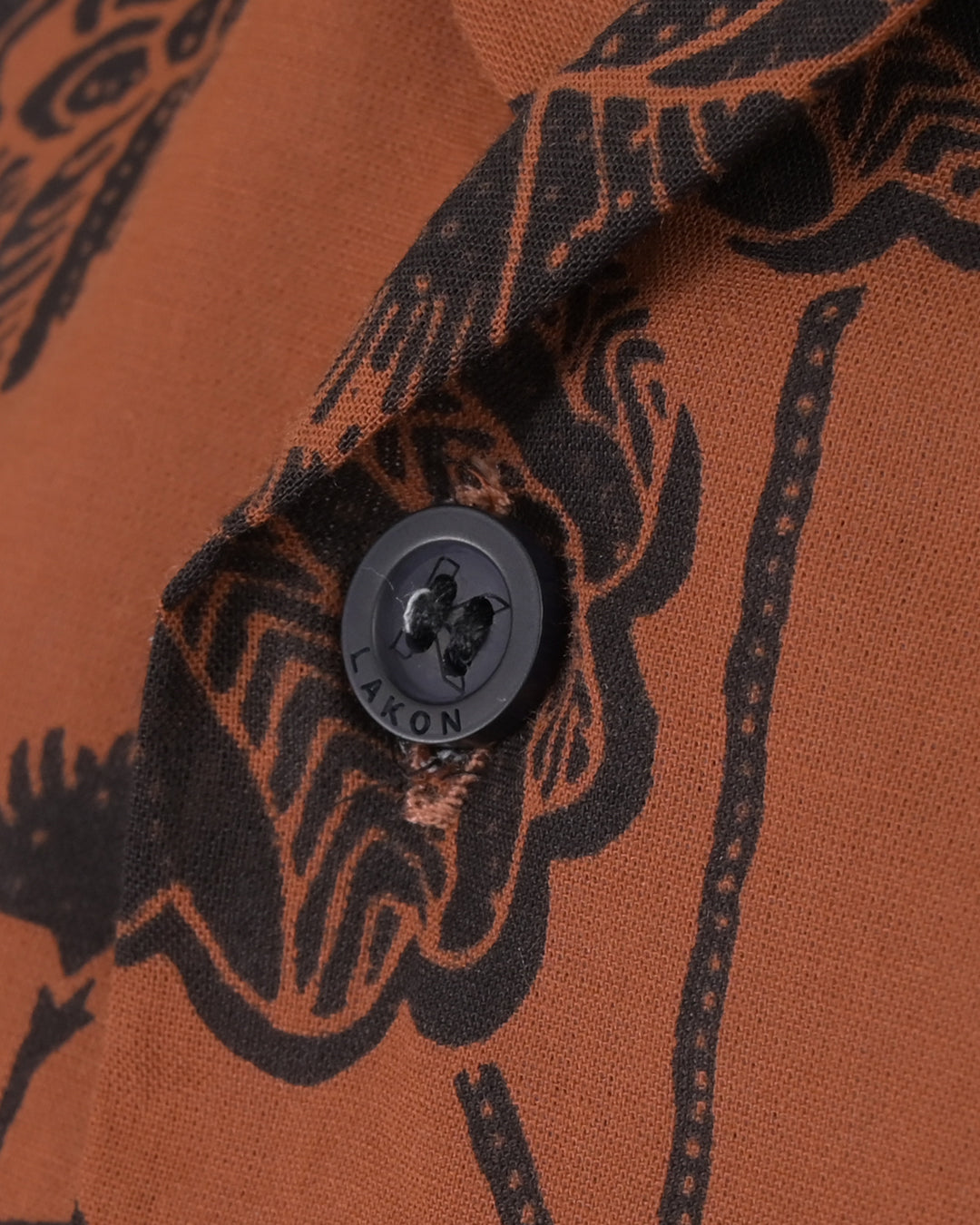 Kemeja Lengan Pendek | LRI2025 S/S Bowling Shirt LWT-06 | Voal | Batik Sogan Bunga | Lakon Indonesia