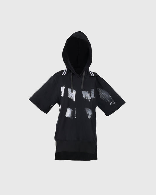 Hoodie Lengan Pendek | DRP Short Sleeve Hoody DRPT-03 | Black | Lakon Indonesia