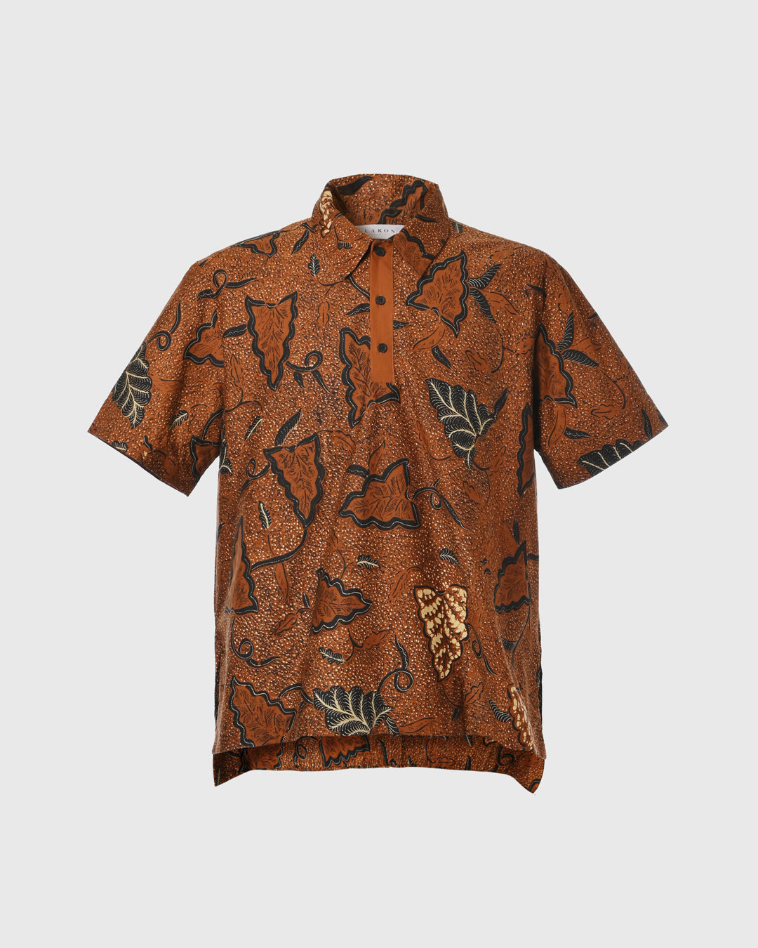 F225 Men Polo AR-MT02 Batik Sogan Daun Brown