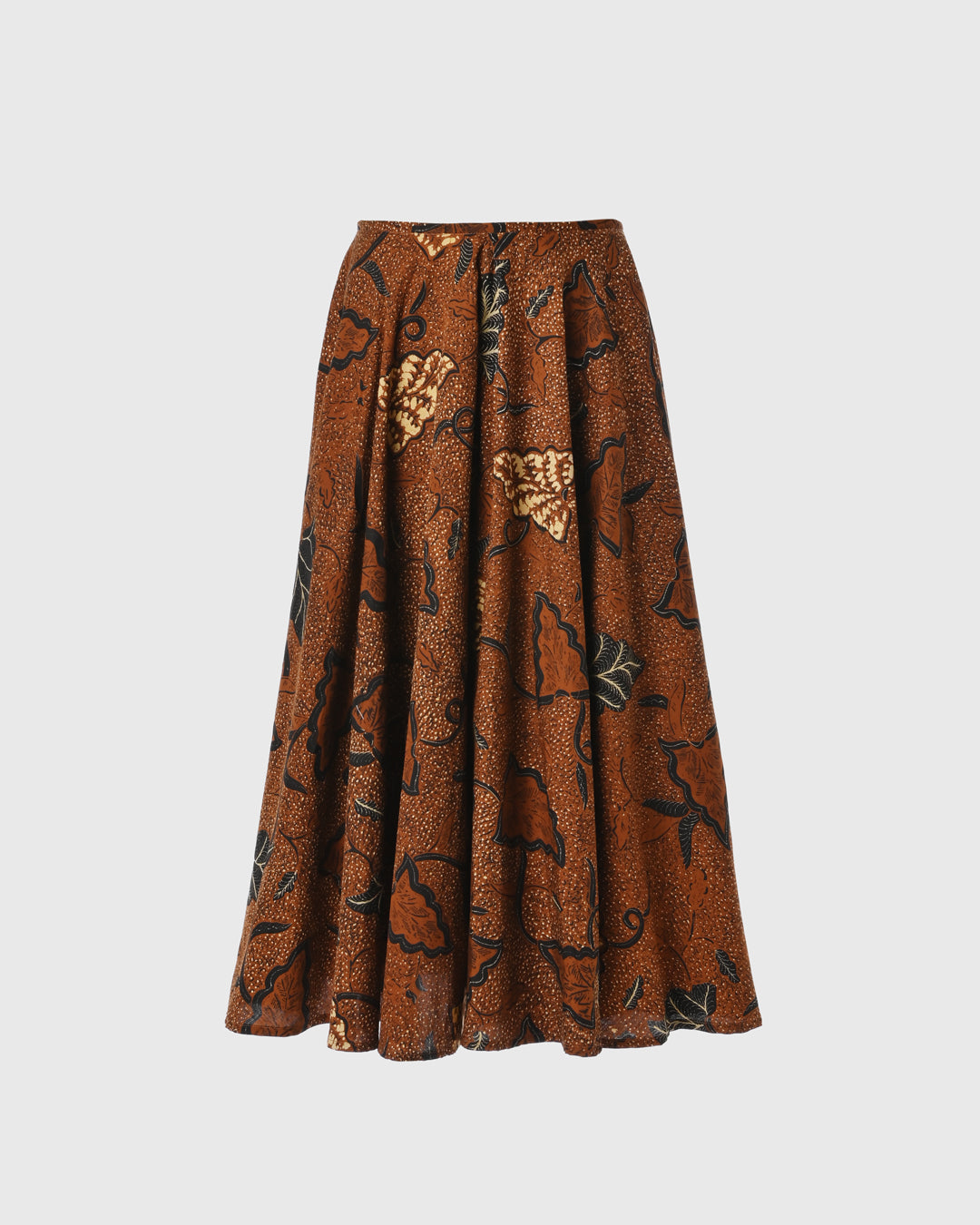F225 A-Line Skirt GTB-07 Sogan Daun Brown