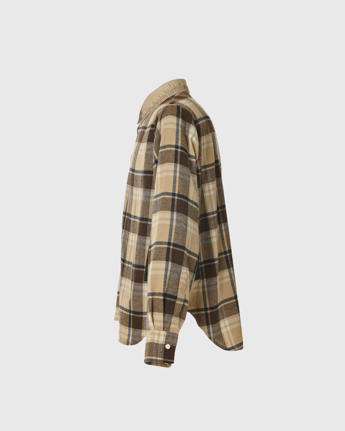 Kemeja Lengan Panjang | UR Stitched Basic Collar URT-01 | Khaki | Lakon Indonesia