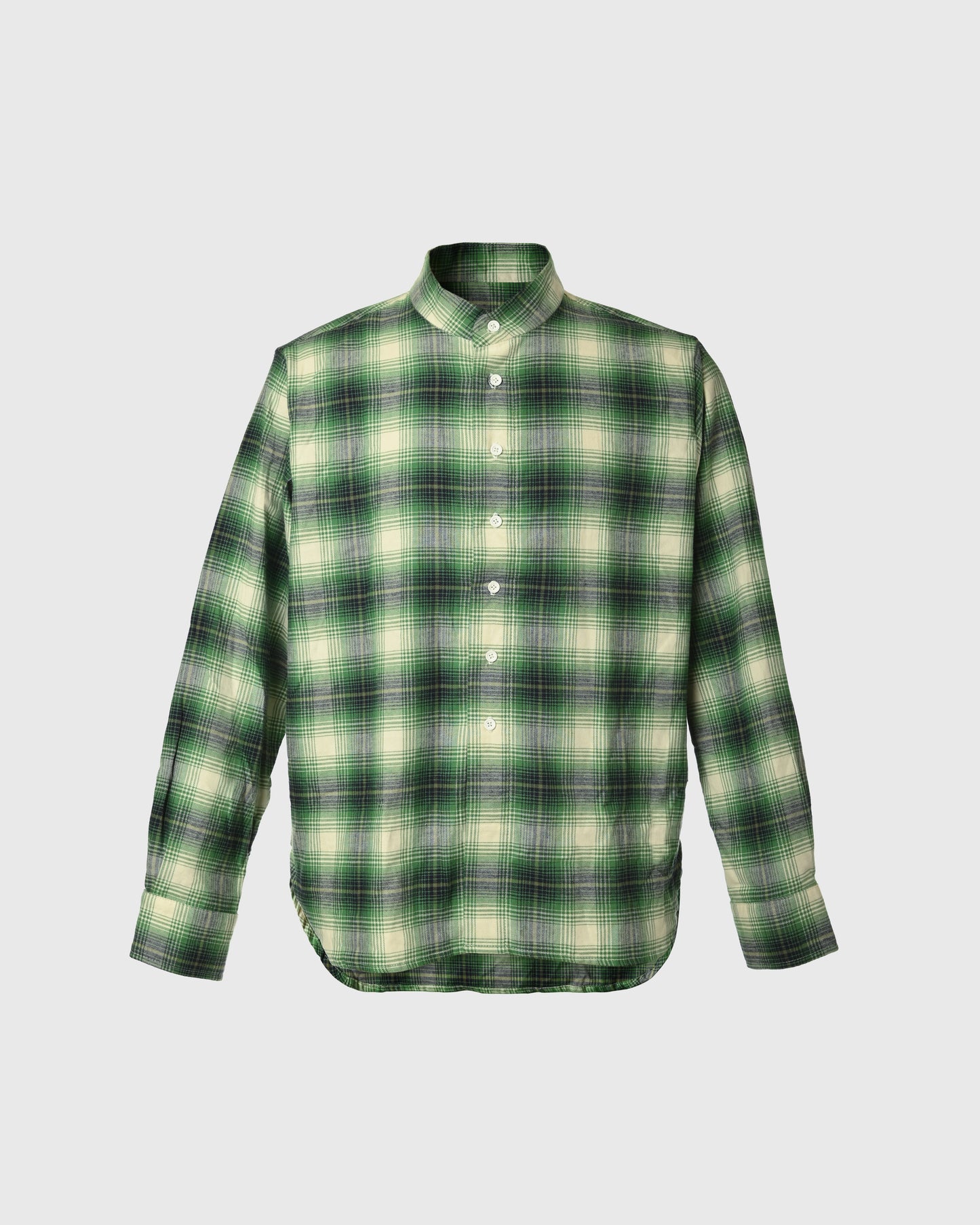 Kemeja Lengan Panjang | UR Mao Collar L/S Shirt URT-02 | Green | Lakon Indonesia