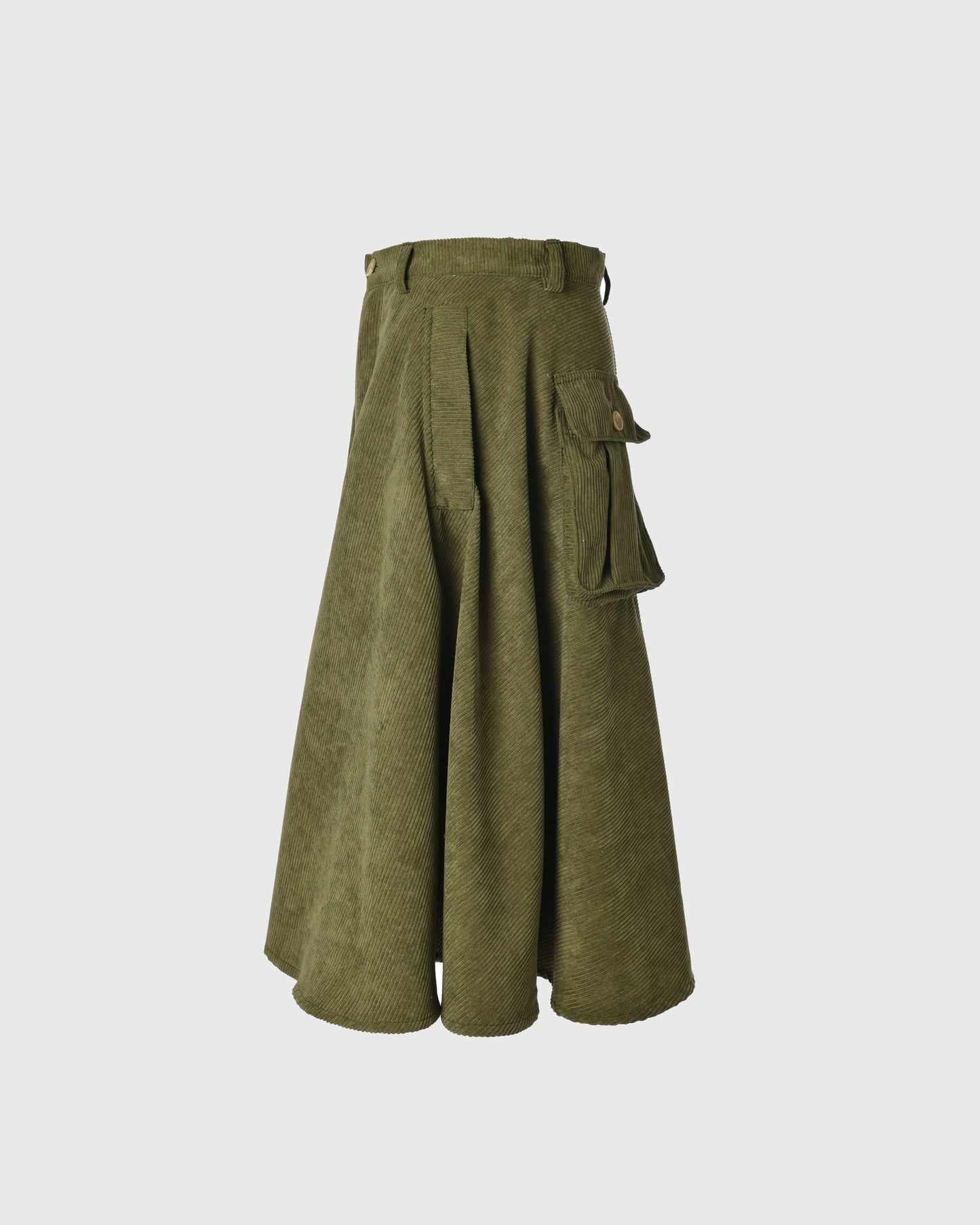 Rok Panjang | UR Cargo Skirt URB-06 | Corduroy | Green | Lakon Indonesia