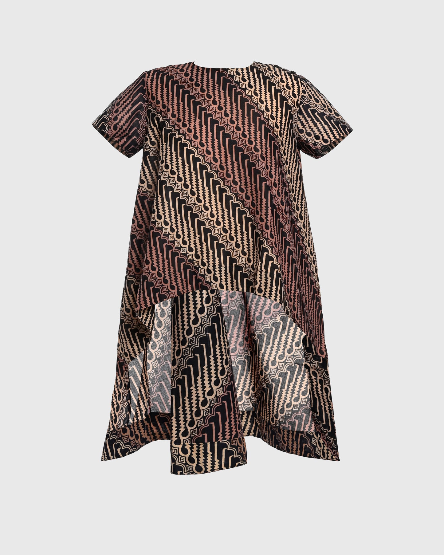 Hi Low Blouse Batik Cap Parang Seno Kecil - F226