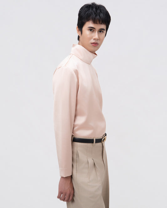 High Neck Satin Top - Hartono Gan