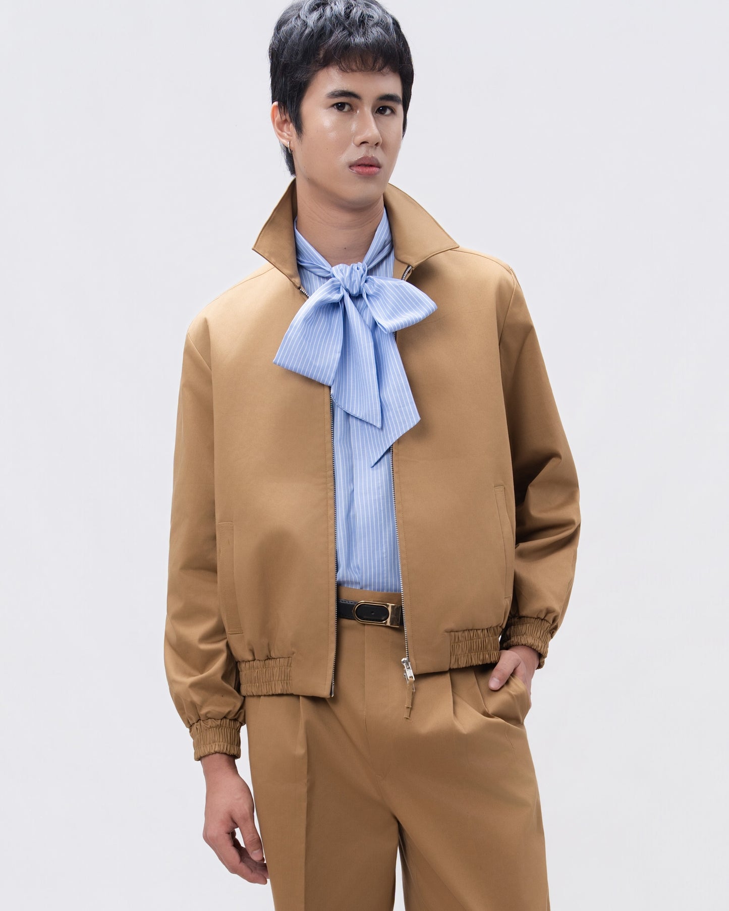 Khaki Cotton Jacket - Hartono Gan