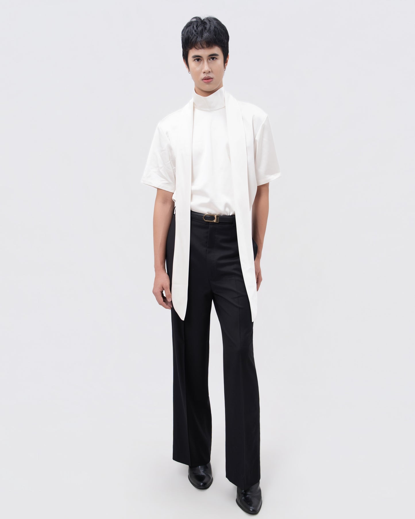 Long Scarf Satin Top - Hartono Gan