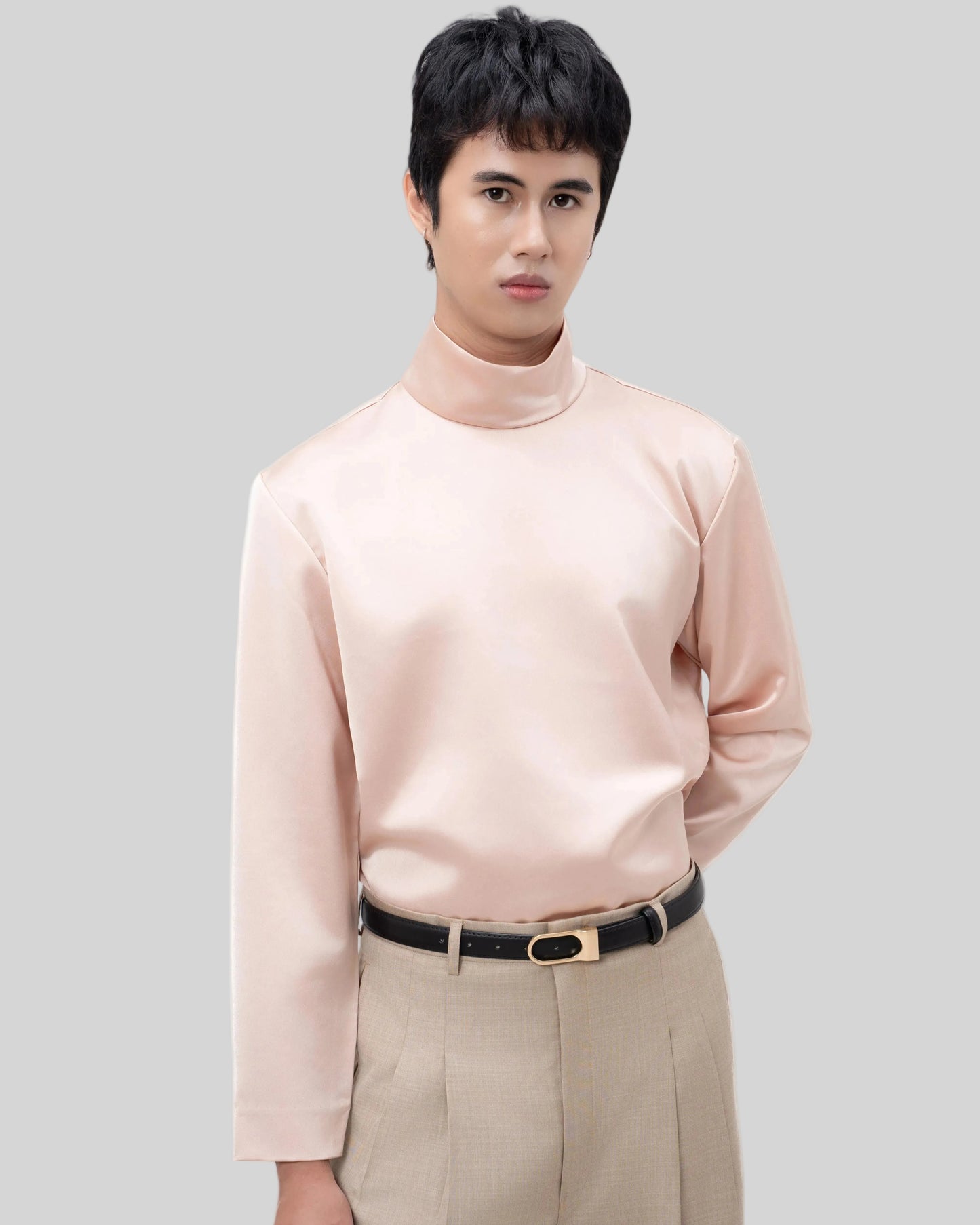 High Neck Satin Top - Hartono Gan