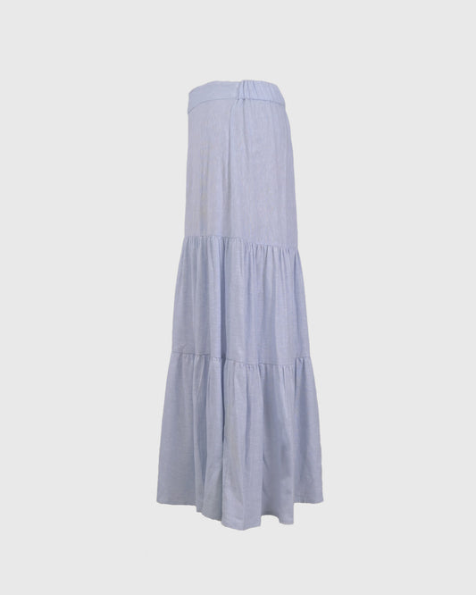 Rok Panjang | LRI2025 Foklore Skirt RIKB-24 | Linen | Blue | Lakon Indonesia