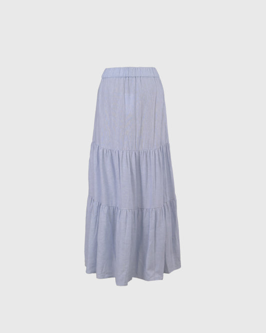Rok Panjang | LRI2025 Foklore Skirt RIKB-24 | Linen | Blue | Lakon Indonesia
