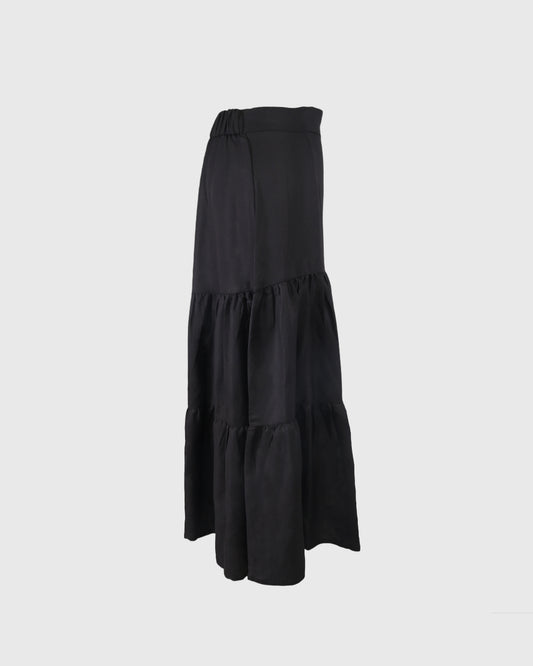 Rok Panjang | LRI2025 Foklore Skirt RIKB-24 | Linen | Black | Lakon Indonesia
