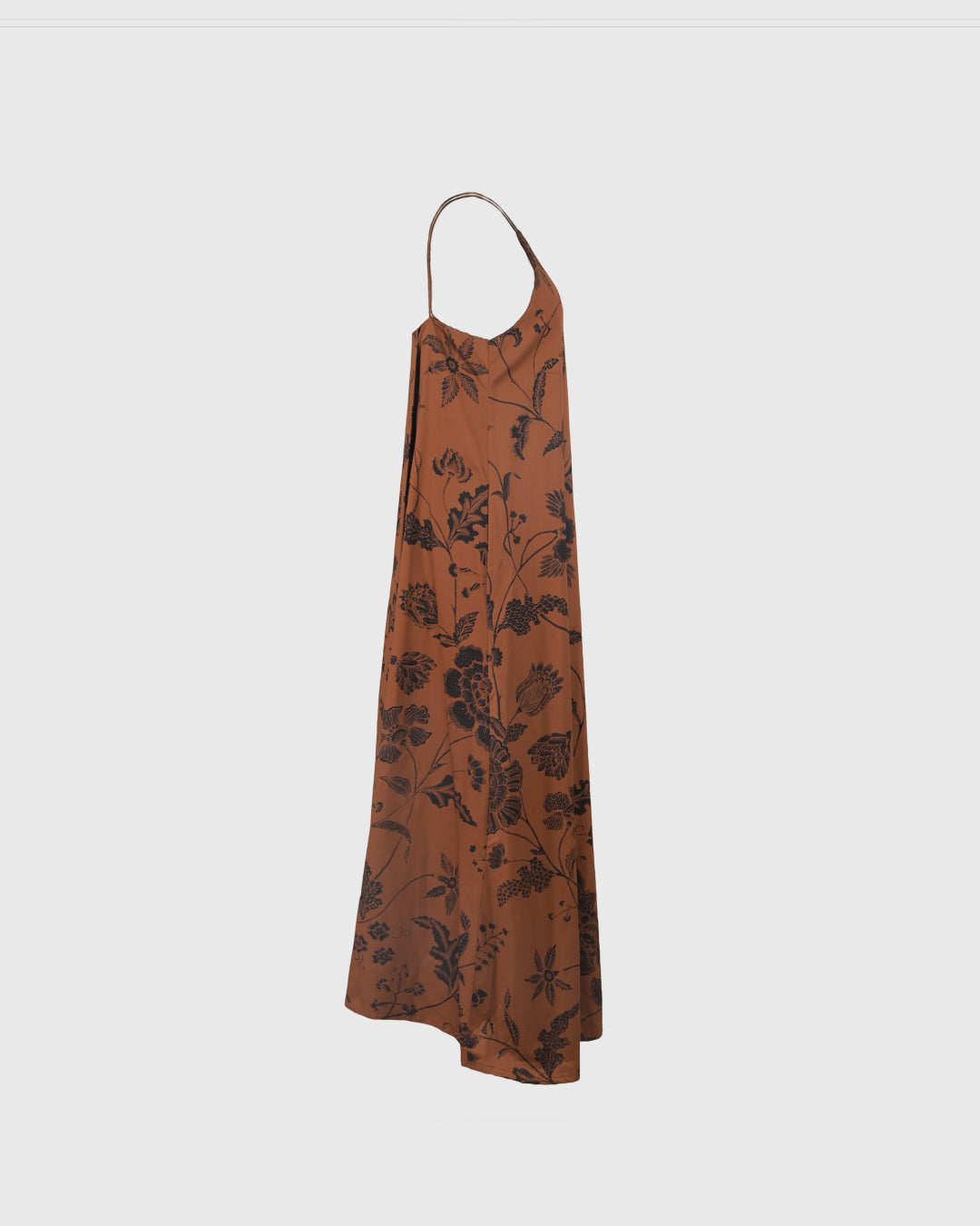 Dress Tanpa Lengan | LRI2025 Camisole Dress LWD-03 | Katun Satin | Batik Sogan | Lakon Indonesia