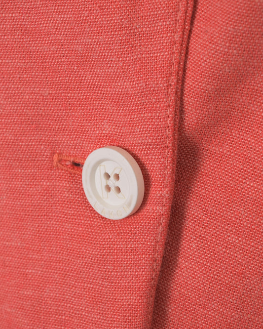 Jaket Crop | RIK Notch Lapel RIKO-04 | Linen | Red | Lakon Indonesia