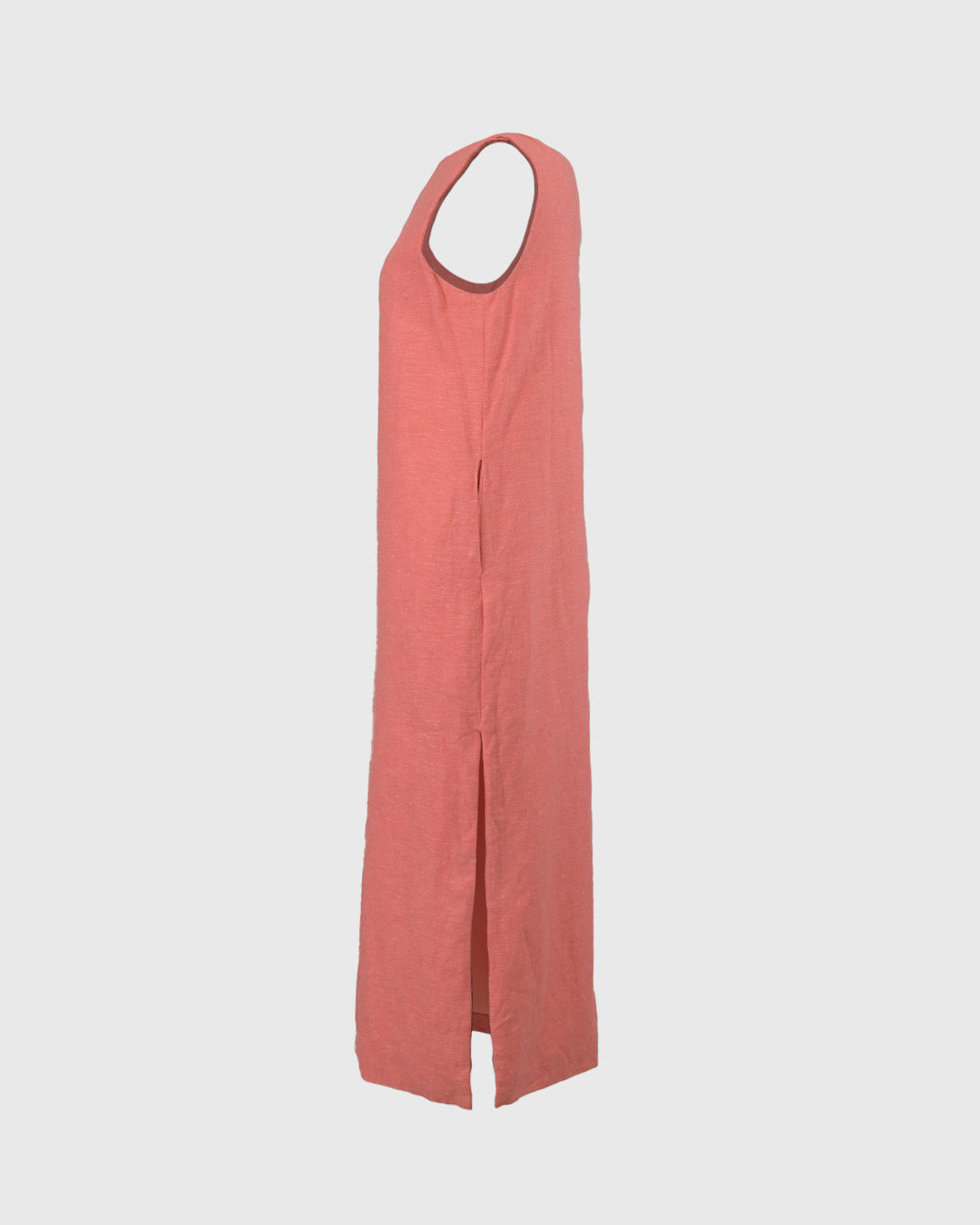 Midi Dress | RIK Boat Neck Sleevless RIKD-02 | Linen | Red | Lakon Indonesia