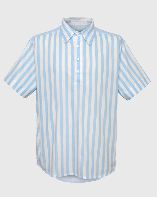 Lakon Indonesia - Kemeja Polo Harsa S/S Shirt HRT-05 Atasan Pria Lengan Pendek Garis Casual
