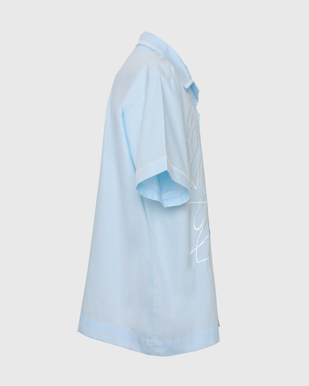 Lakon Indonesia - Kemeja Harsa Flower Embroidery S/S Shirt HRT-03 Atasan Pria Lengan Pendek Bordir