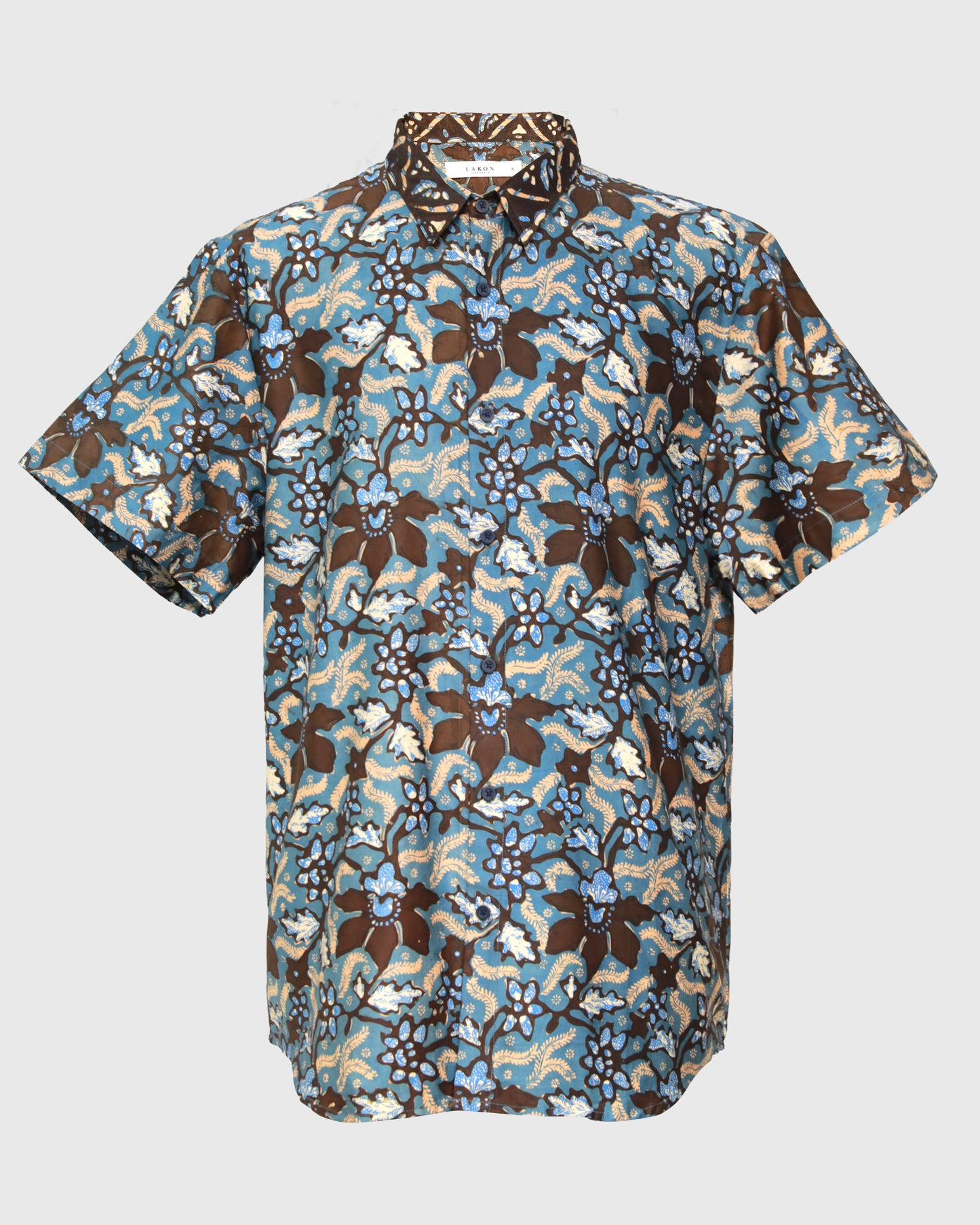 S/S Basic Shirt Batik Bunga LW Kemeja Pria