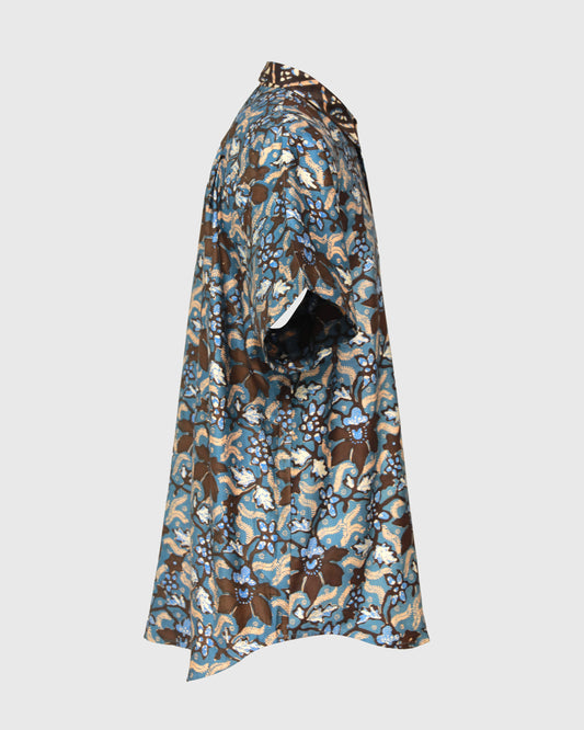 S/S Basic Shirt Batik Bunga LW Kemeja Pria