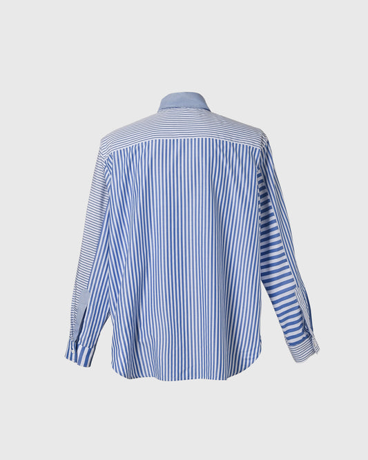 PM L/S Multi Fabric Shirt PMT-08 Garis BLU