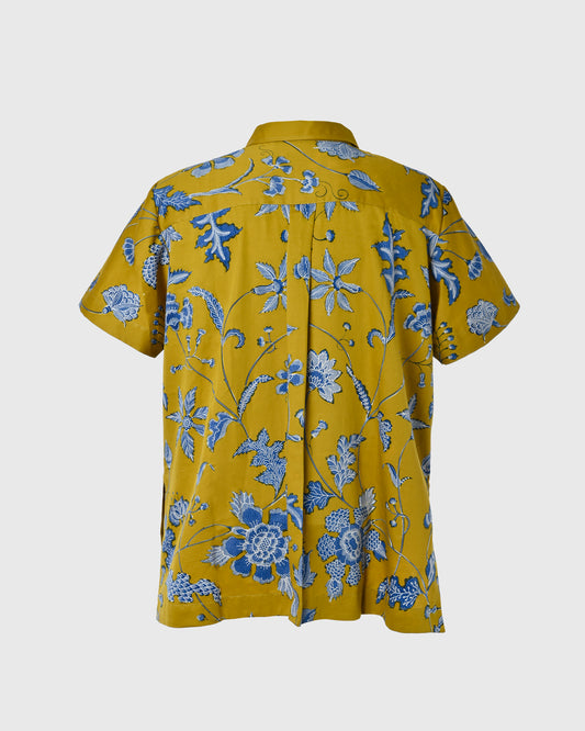 F325 MenPoloShirt BatikBungaBiru - AR-MT02