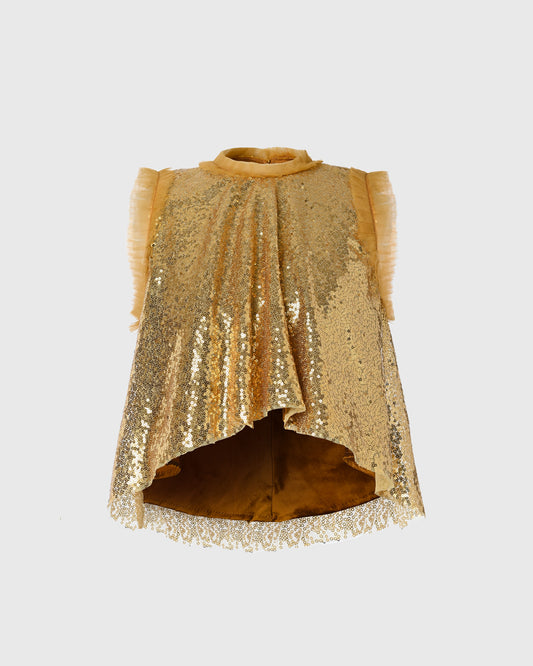 F325 A-line Crop Top Sequin F325T