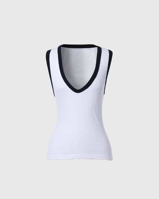 PM Contrast V-Neck Vest PMT-22