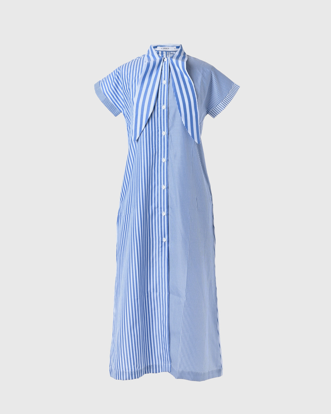 PM Tie Collar Dress PMD-02 Stripe BLU