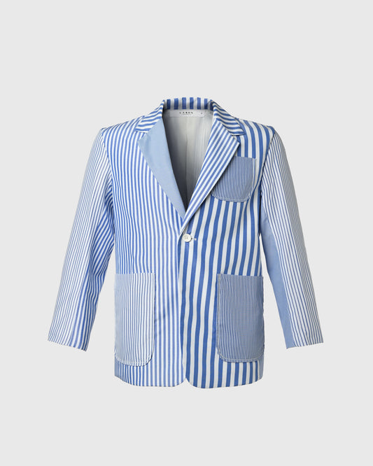 PM Single Breasted Blazer PMO-01 Garis Blue