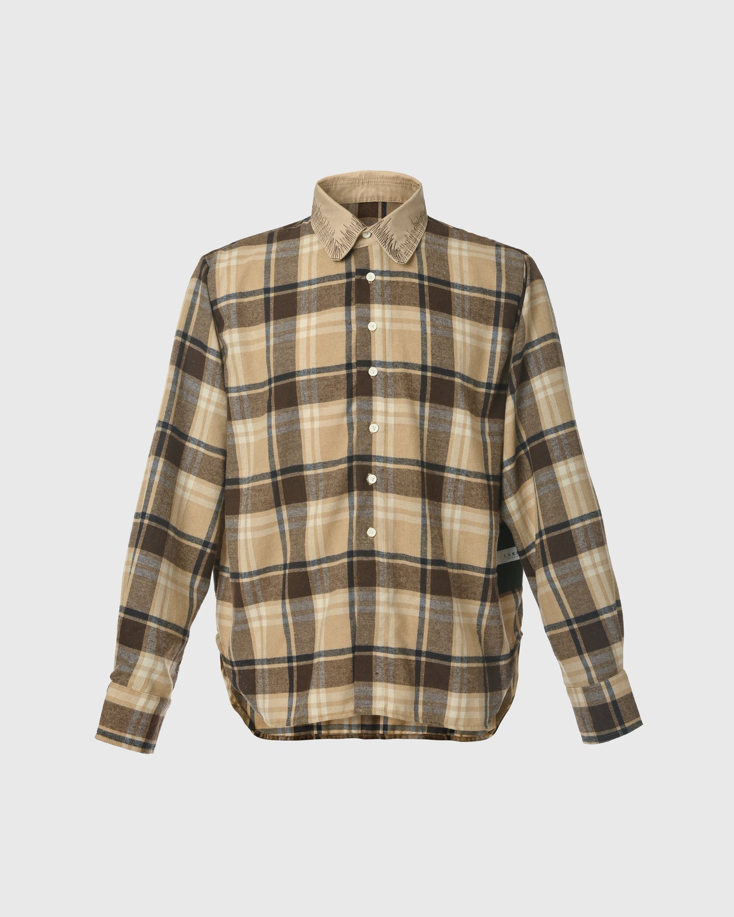 Kemeja Lengan Panjang | UR Stitched Basic Collar URT-01 | Khaki | Lakon Indonesia