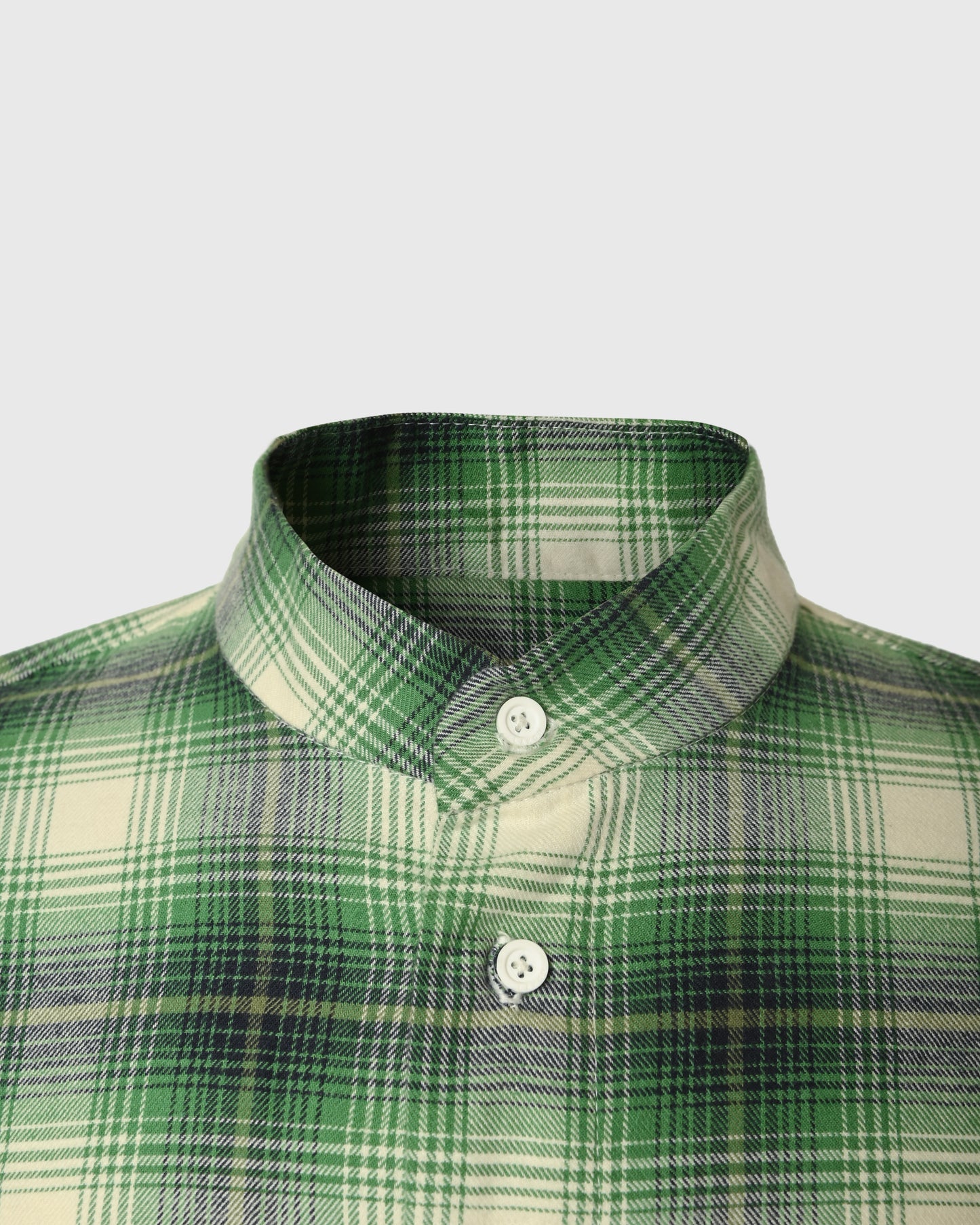 Kemeja Lengan Panjang | UR Mao Collar L/S Shirt URT-02 | Green | Lakon Indonesia
