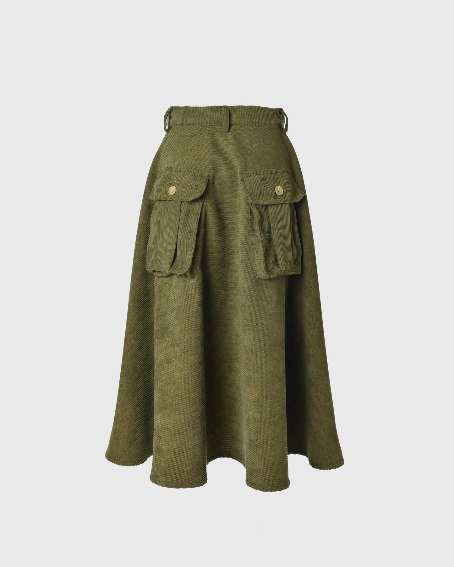 Rok Panjang | UR Cargo Skirt URB-06 | Corduroy | Green | Lakon Indonesia