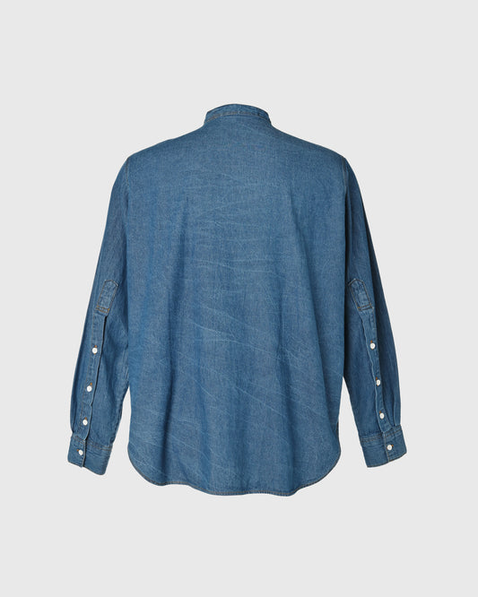 Basic Denim Mao Collar Shirt URT-05