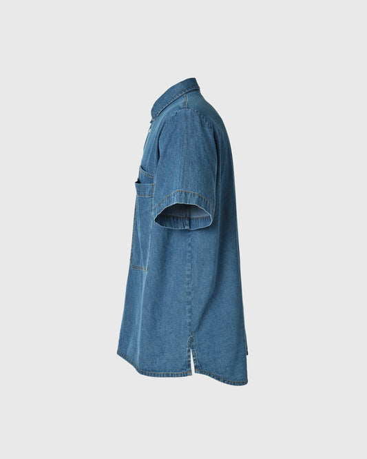 Denim Shirt Blue Big Pocket URT-14