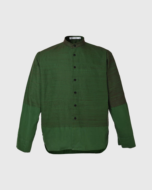 Abstract Tread Mao Collar Shirt URT-11