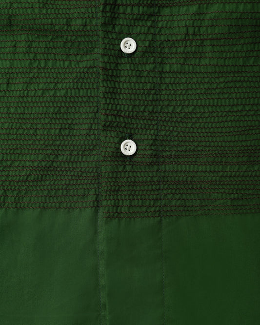 Abstract Tread Mao Collar Shirt URT-11