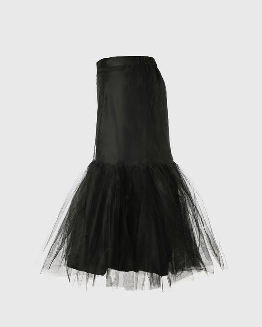 F325 Tulle Long Skirt
