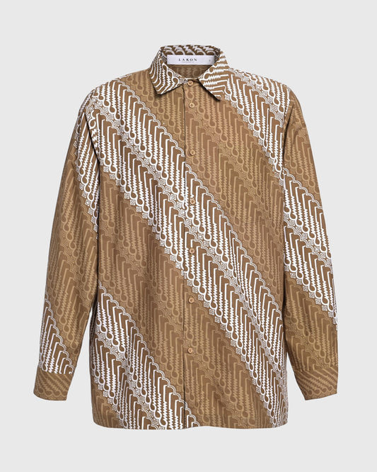 Basic L/S Shirt Batik Cap Parang Seno Kecil - F226