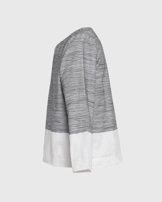 Round Neck Abstract Tread Outer - Unisex - F226