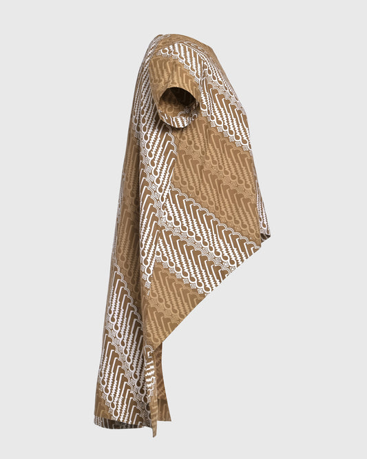 Hi Low Blouse Batik Cap Parang Seno Kecil - F226